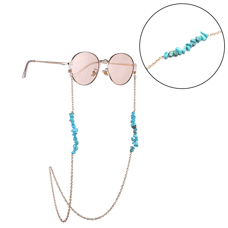 Ожерелье для солнцезащитных очков с синими камнями | Аксессуары одежды