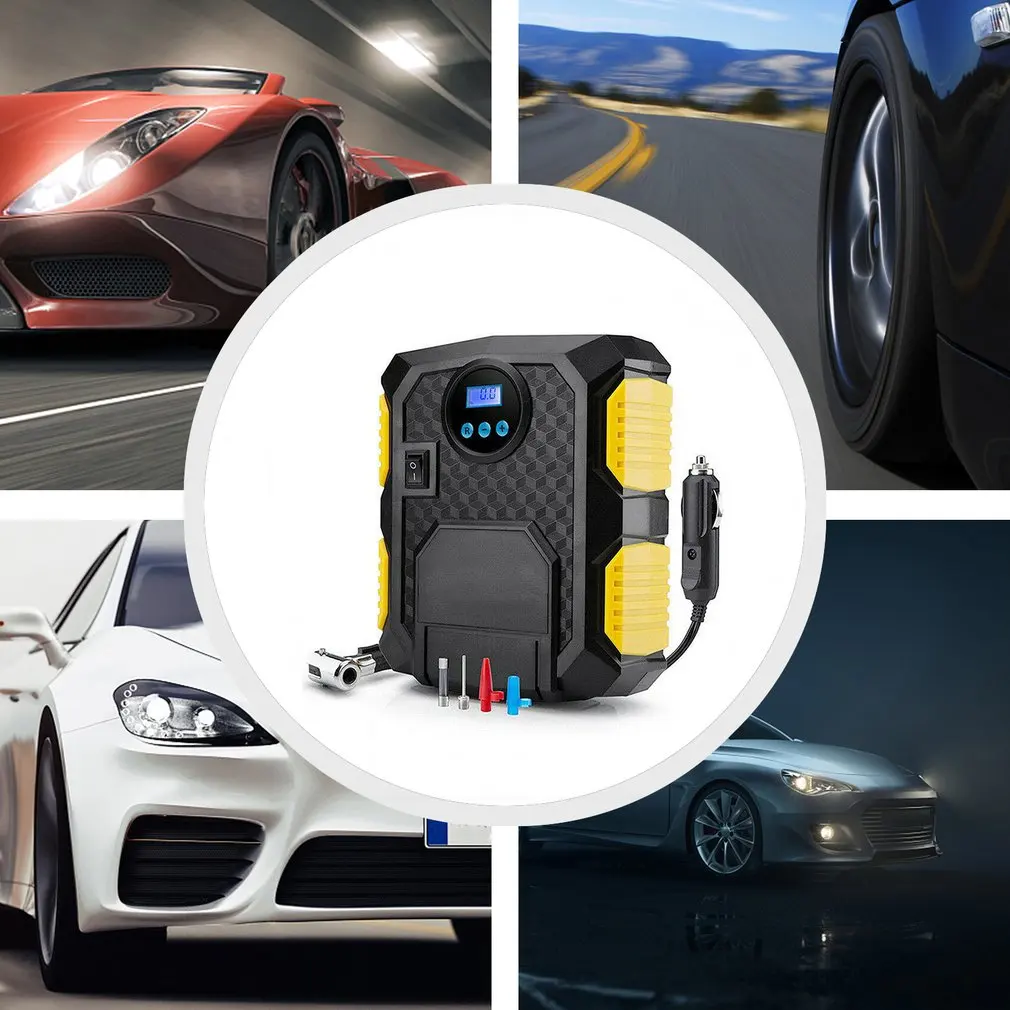 

Насос цифровой автомобильный для колес, Компрессор портативный воздушный, 12 В, 150 PSI, насос для автомобилей, мотоциклов, велосипедов