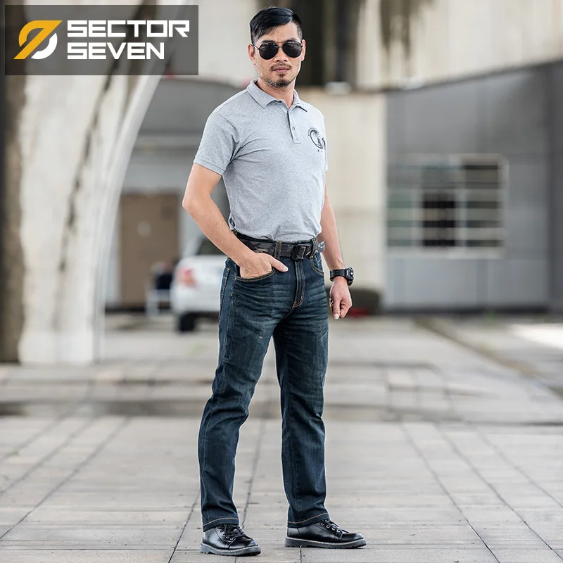 Джинсы Sector Seven мужские узкие повседневные Прямые джинсы со средней талией