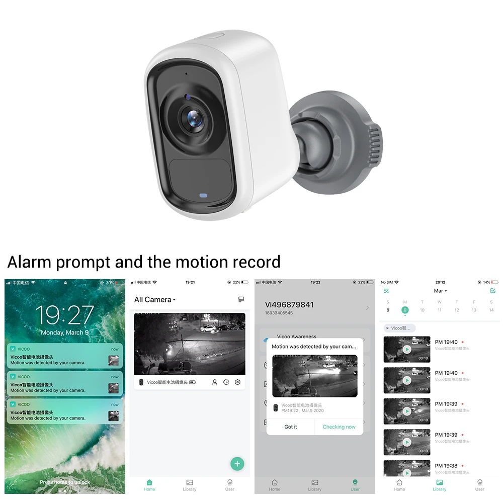 IP камера видеонаблюдения 1080P Wi Fi 6400mhA с аккумулятором|Камеры видеонаблюдения| |