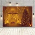 Фон для фотосъемки Avezano с изображением рождественской елки камина птичьей клетки