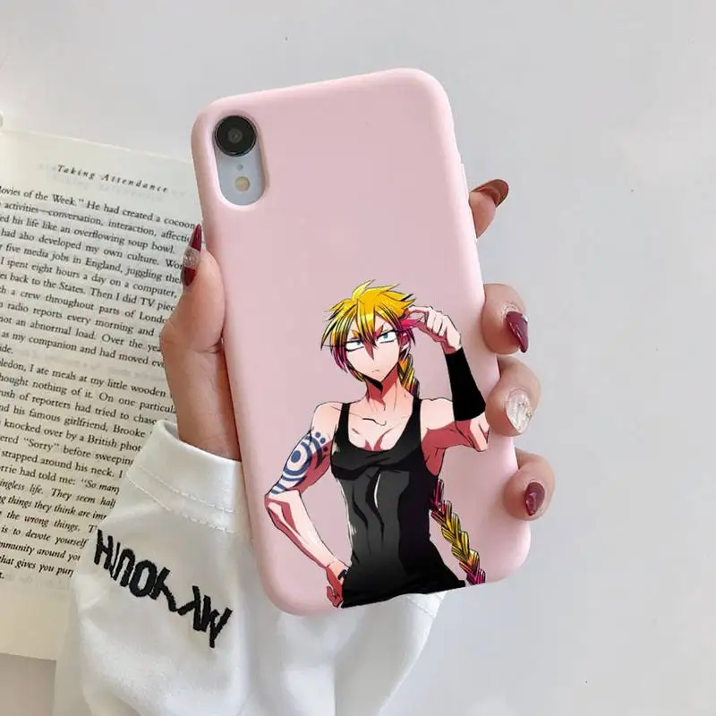 

Nanbaka Phone Case Original Liquid Silicone For iphone 11 Pro Max X XS Max XR Solid Candy Color Shell For iPhone 7 8 6 6S Plus
