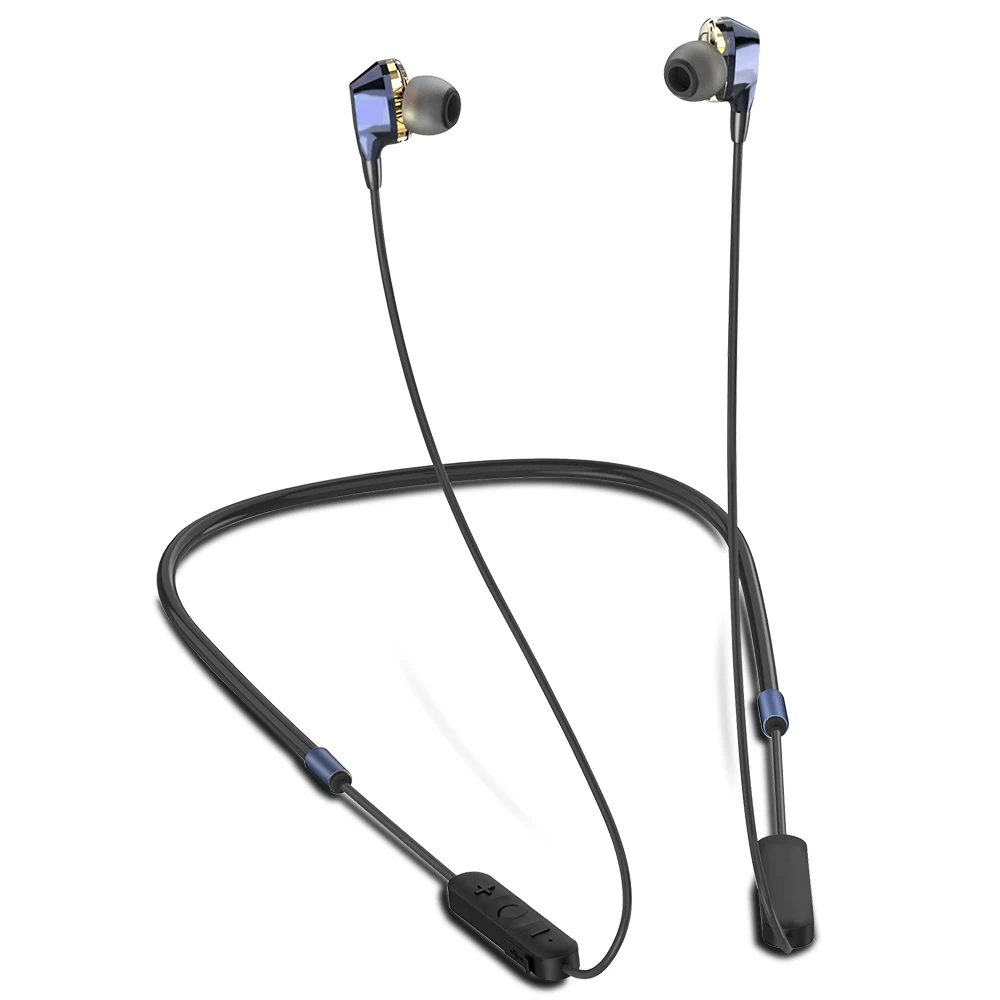 ALWUP G01 Bluetooth наушники беспроводные наушники четыре блока привода двойной динамический Гибридный глубокий бас наушники для телефона с микрофоном 5,0 - Цвет: G02-BK