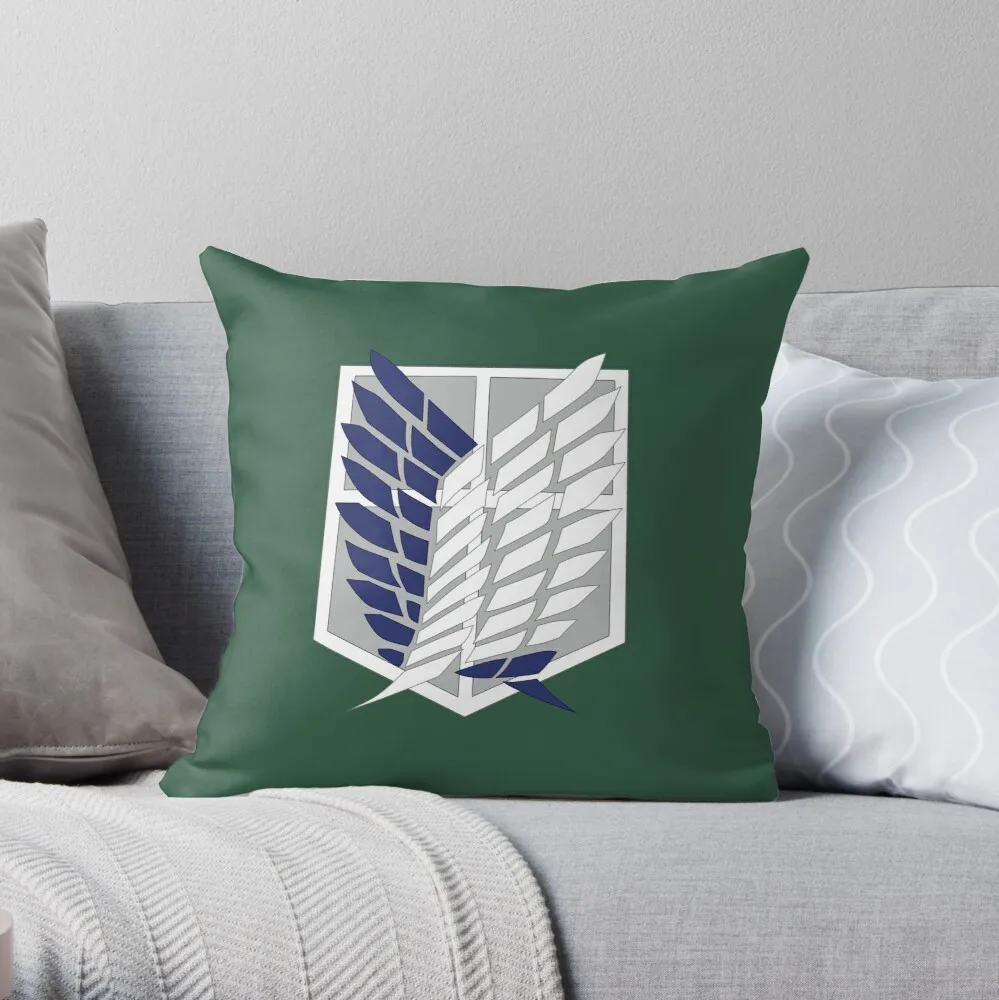 

Attack on Titan Wings Of Freedom Logo Throw Pillow Pillow Case Polyester Home Decora Pillowcases kussensloop almohada poszewka