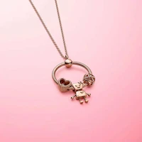 the new 100 925 sterling silver 1 1 rose gold mermaid letter o pendant pandora necklace female