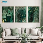 Абстрактная живопись, золотой Изумрудный зеленый мрамор, плакат на холсте, художественный принт, скандинавский Декор для дома, гостиной, дивана, Настенная картина