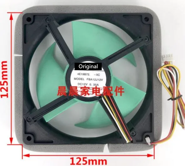 Оригинальный 100% рабочий FBA12J12V DC12V 0.35A 12 см для охлаждающего вентилятора холодильника