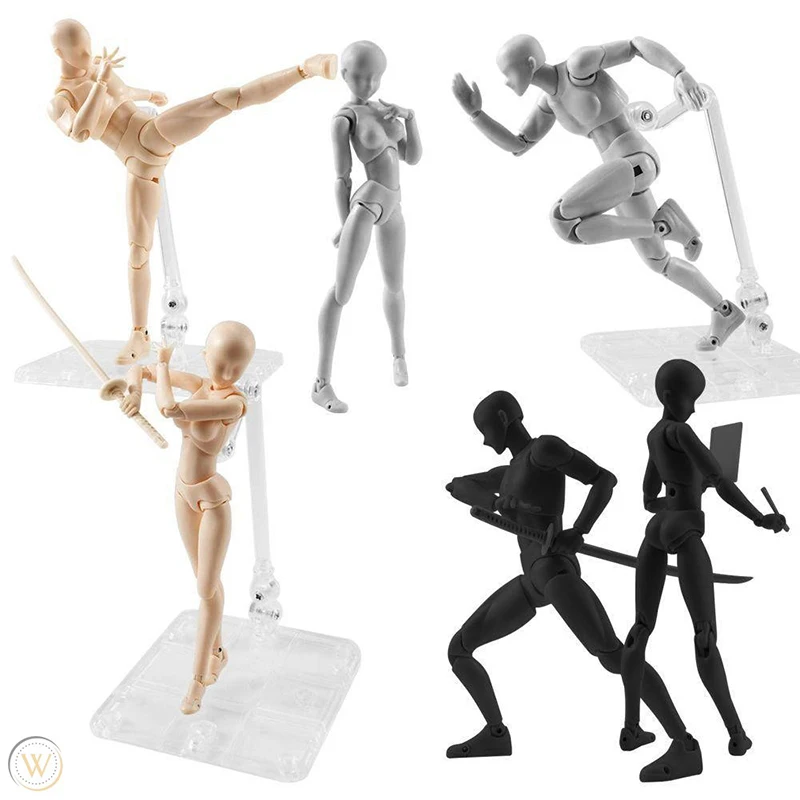 

Multi-joint movable Figure SHFiguarts BODY KUN / BODY CHAN Grey / Orange Color Ver PVC Action Figure Collectible Model Toys 15cm