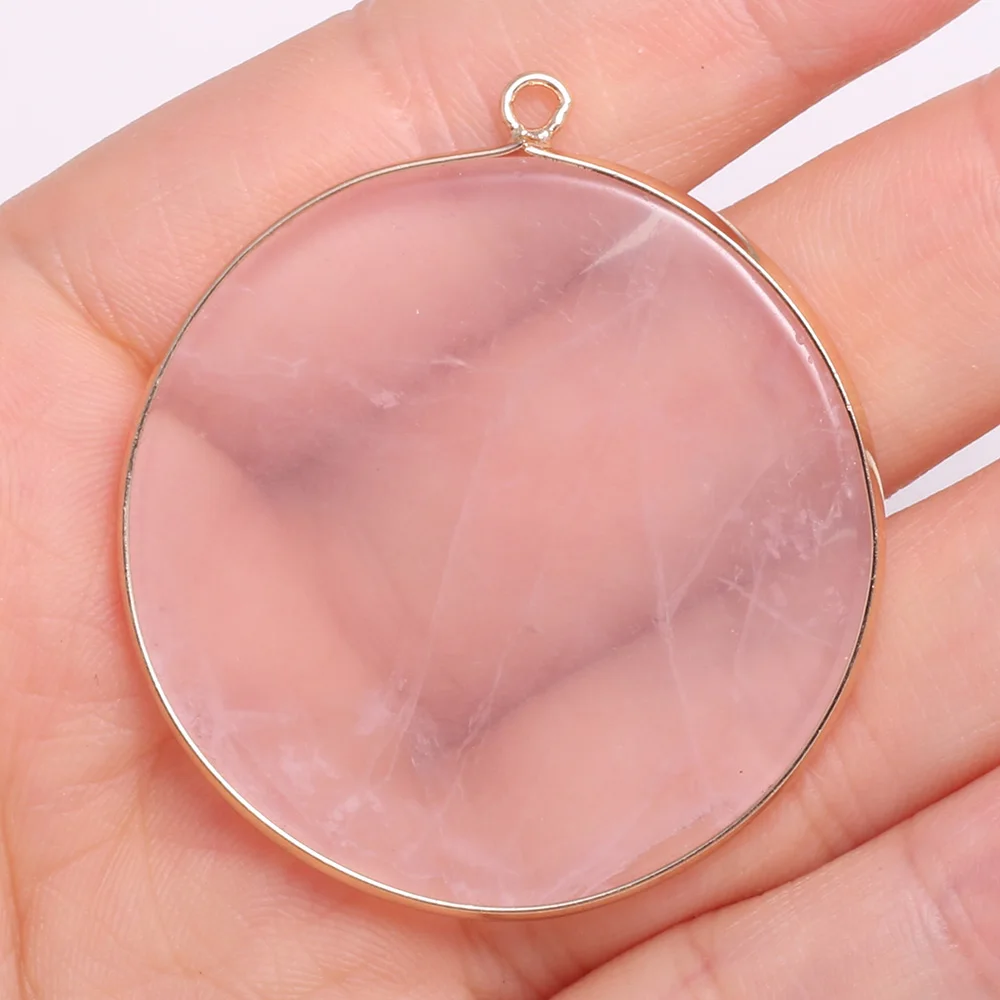 Подвеска из натурального камня Агата в форме диска авантюрин нефрит бирюзовые