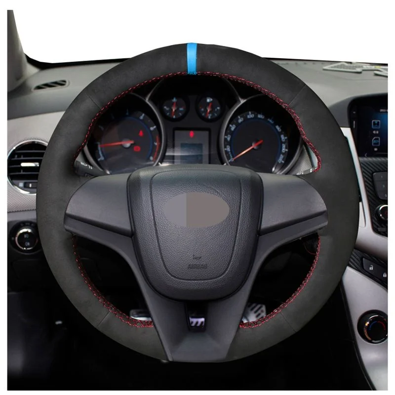 

DIY Black Suede Hand-Sew Car Steering Wheel Cover for Chevrolet Orlando 2010-2015 Aveo 2011-2014 Cruze 2009-2014