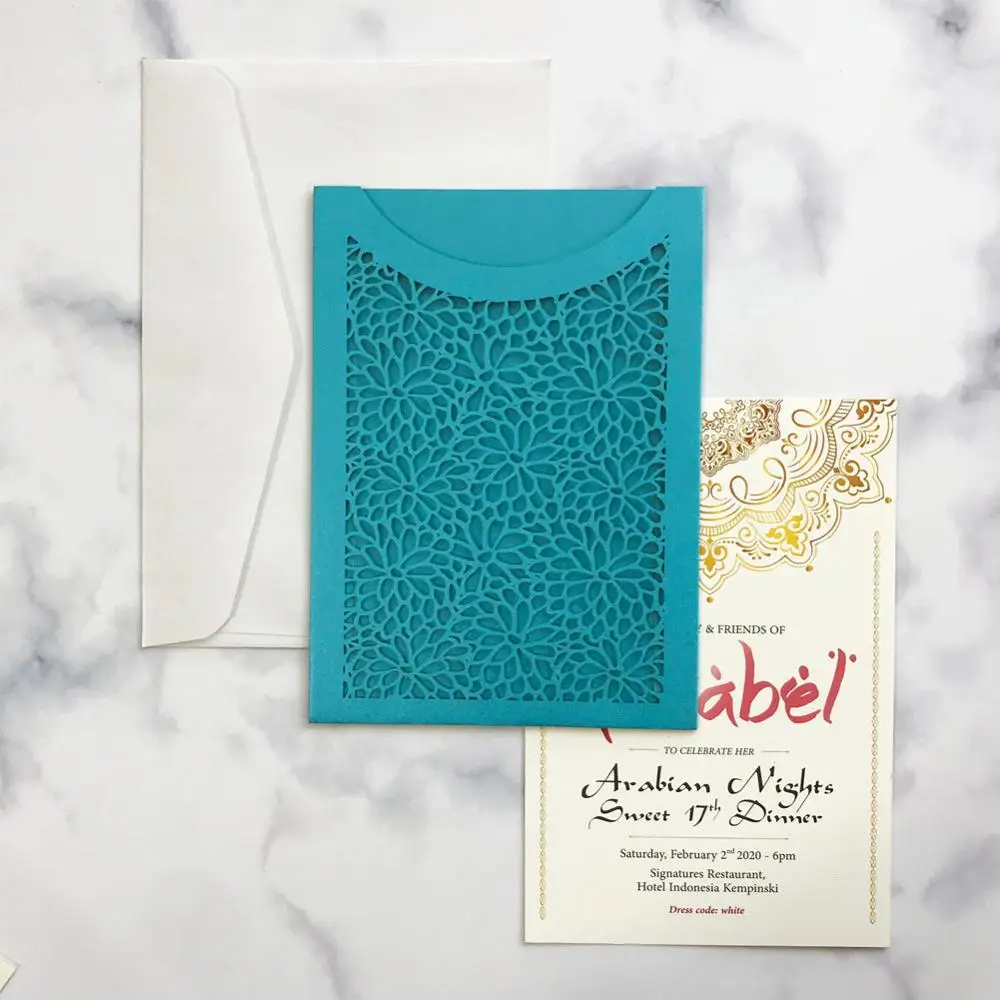 40 шт./лот романтические Синие Свадебные Пригласительные открытки с маленьким