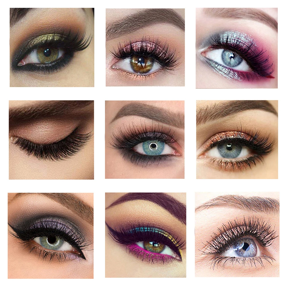 

Wholesale Makeup Tools 3D Mink Lashes Extension Magnetic False Eyelashes &Waterproof Liquid Eyeliner &Tweezer Set With Box