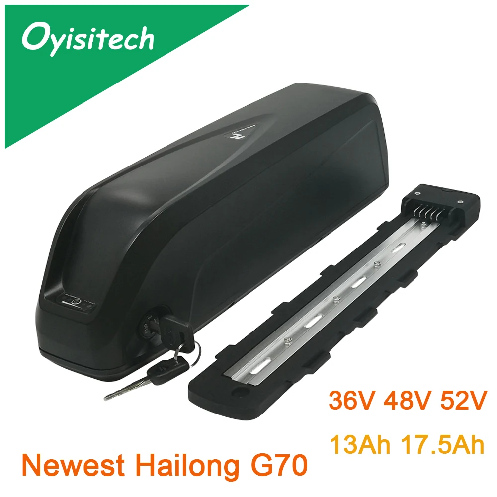 

36V Battery 48V 52V ebike Battery Hailong Down Tube 13AH 17.5Ah 20A 30A BMS 350W 500W 750W 18650 Cell BBS02 BBS03 BBSHD Bafang