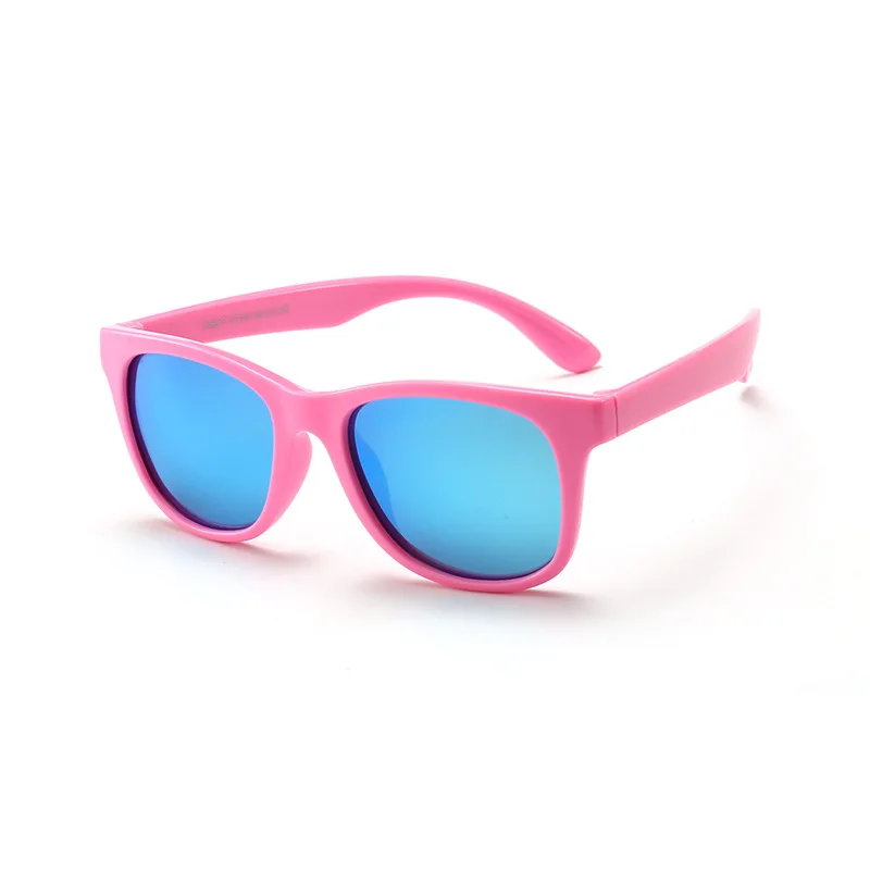 

Детские поляризованные солнцезащитные очки UV400 для мальчиков и девочек, резиновые гибкие затемненные Детские зеркальные линзы