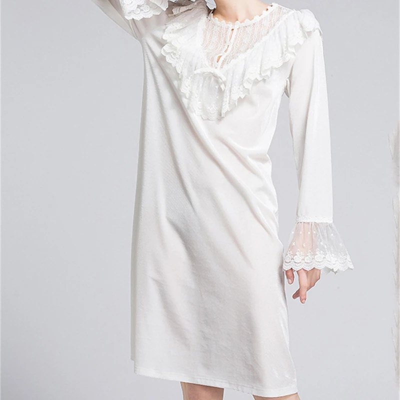 Ночная рубашка кружевная для дома 2020|nightgown female|nightgowns sleepshirtshome dress |