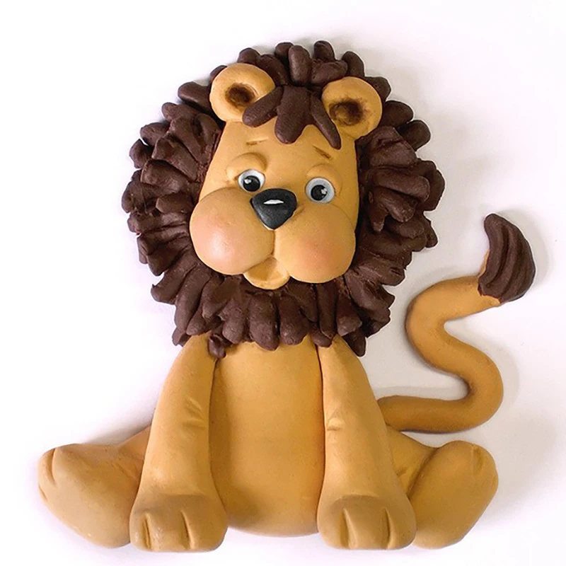 3D силиконовые формы для помадки на торт в форме льва печенья шоколад мастика