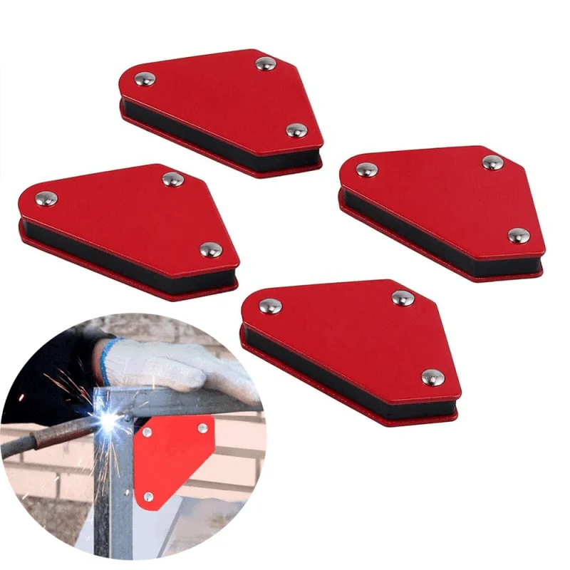 

4pcs 9LB Mini Magnetic Welding Holder Set 45-135 Degree Triangle Welding Positioner Fixed Angle Soldering Locator Tools
