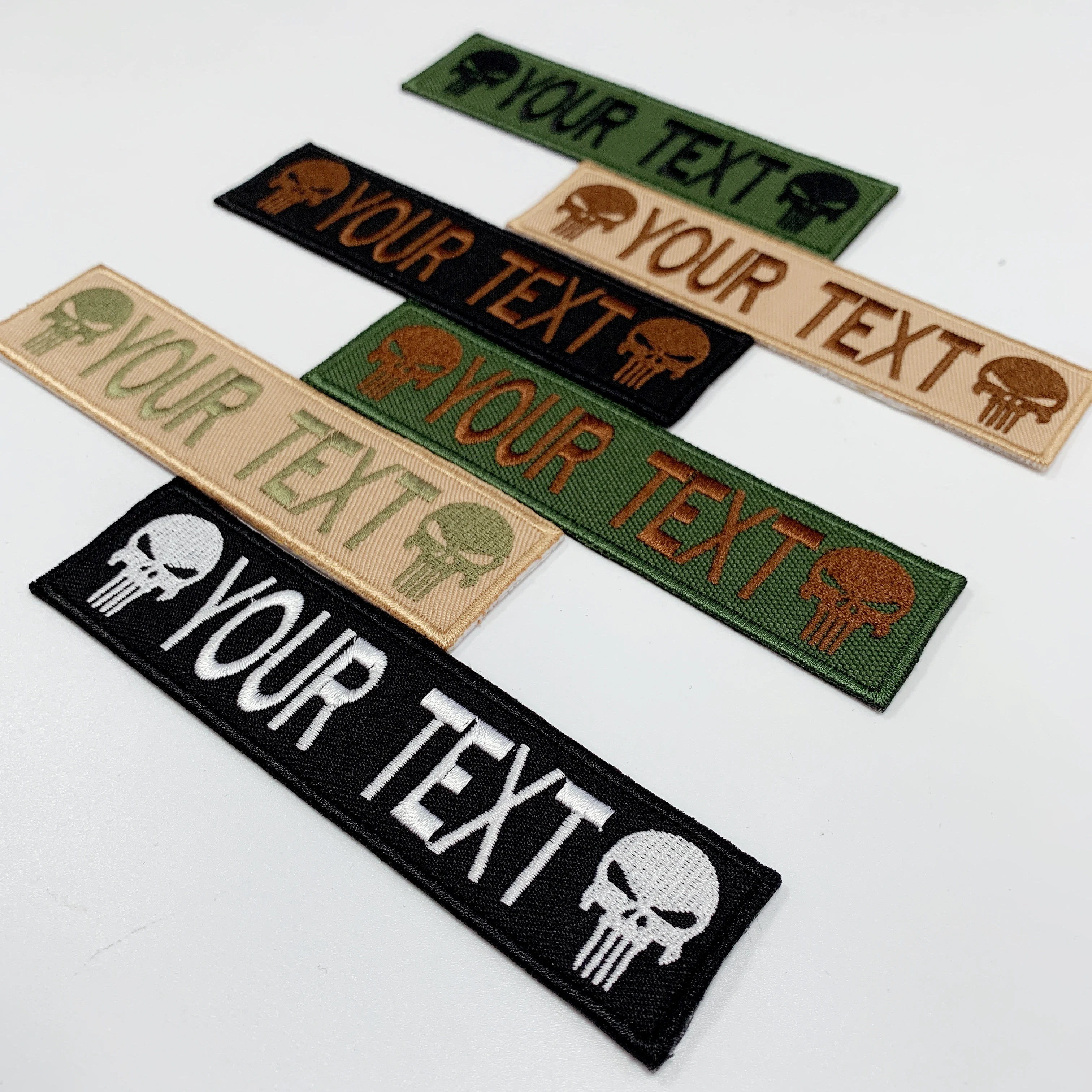 Вышитые нашивки под заказ персонализированные с именем черепа наклейки на по 2