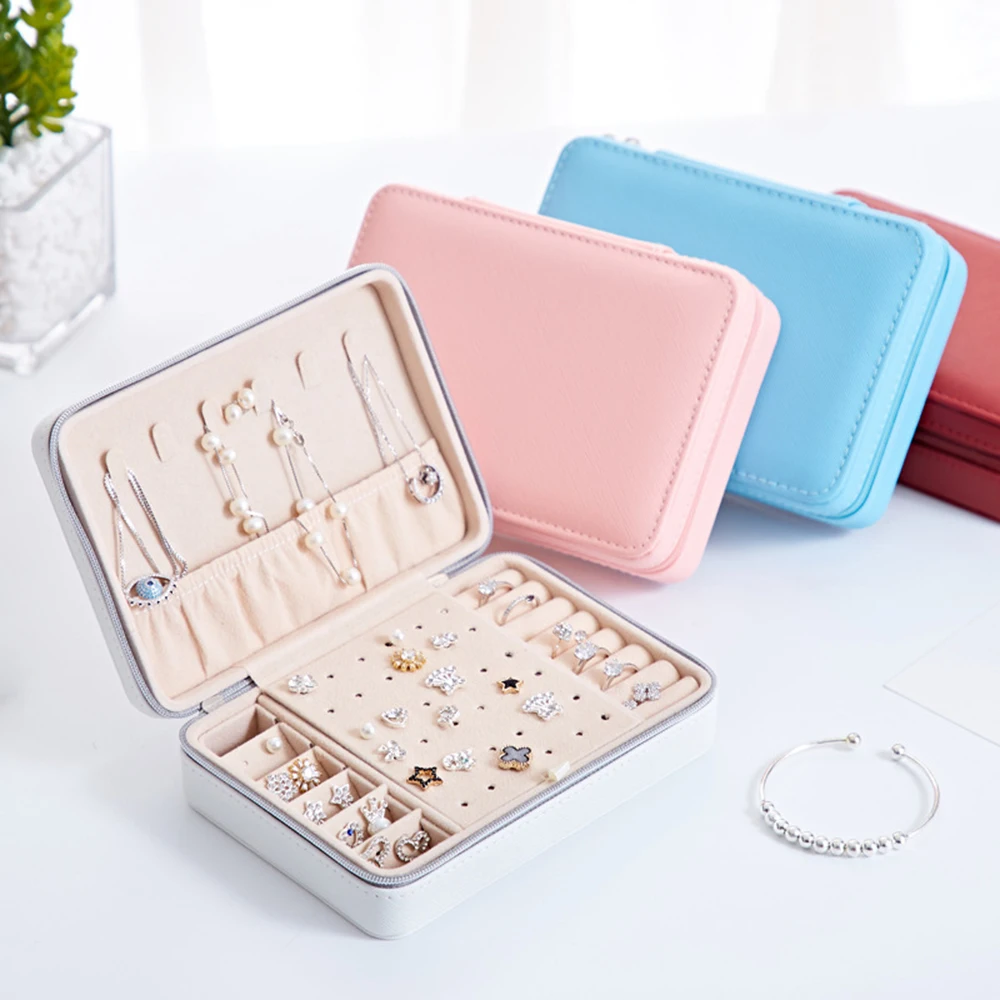 

1 Pc Portable Jewelry Display Case Jewelry Box Jewelry Organizer Display Travel Jewelry Case Boxes Leather Storage