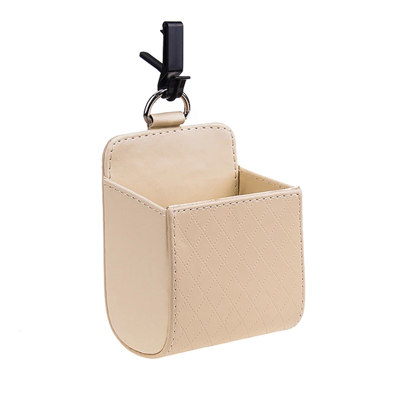 

Car Stowing Tidying Air Outlet Leather Storage Box Mount Phone Holder Pocket Organizer Car Cradle Mount Pouch Tidy Storage Cas