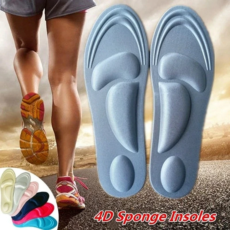 2pcs Sponge Insoles Men Women Pain Relief Soft 4D Memory Foam Orthopedic Insoles Shoes Flat Feet Arch Support Insole Sport Pads