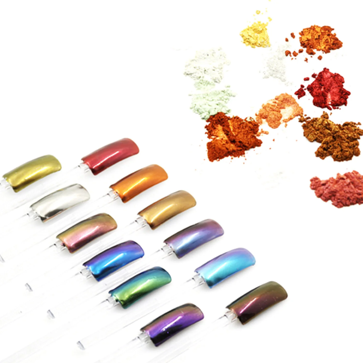 12 шт. смешанные цвета пигменты слюда жемчуг пудра для слайма сделай сам