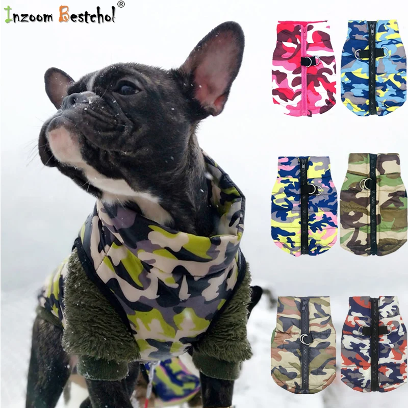 

Waterproof Dog Clothes Winter Jacket Cotton Warm Camouflage Vest for Small Dogs Pet Puppy Coat Chihuahua Teddy Clothing XS-XL