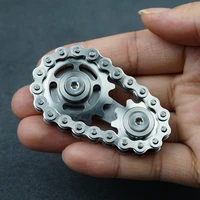 stainless steel sprockets flywheel fidget spinner edc metal sprockets and chains stress relief toys for children adults