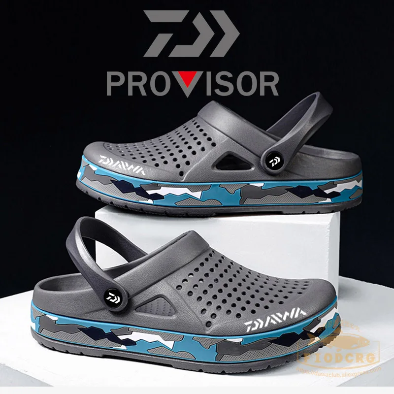 

2022 New DAIWA Fishing Slippers Summer Beach Men Sandals Rubber Flat Breathable Shoes DAWA Outdoor Fishing Shoes Fishing Sandals