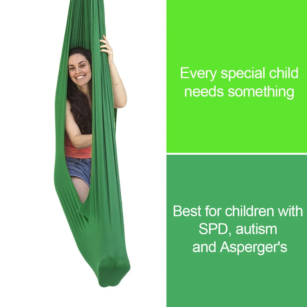 

150*280CM Indoor Therapy Sensory Swing For Kids Snuggle Cuddle Hammock Effect On Children With Sensory Needs Snuggle Swing