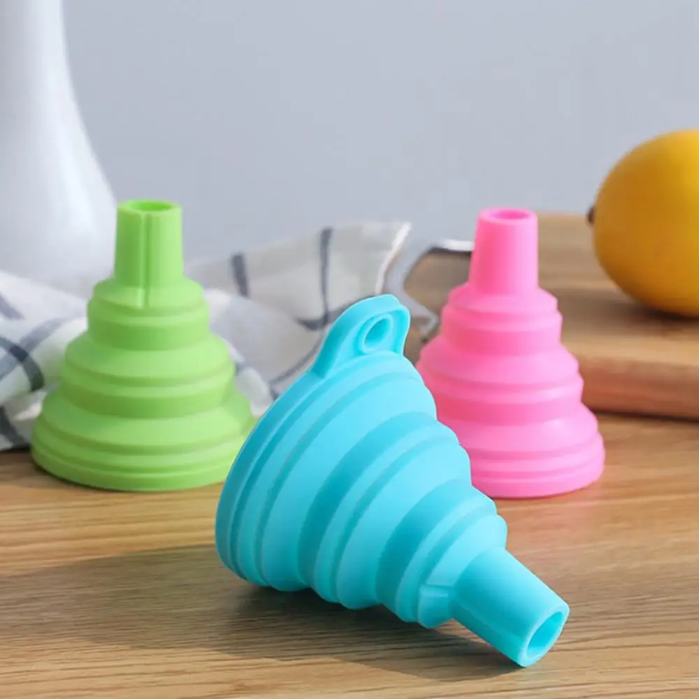 Портативная силиконовая складная Мини воронка телескопическая бутылка для