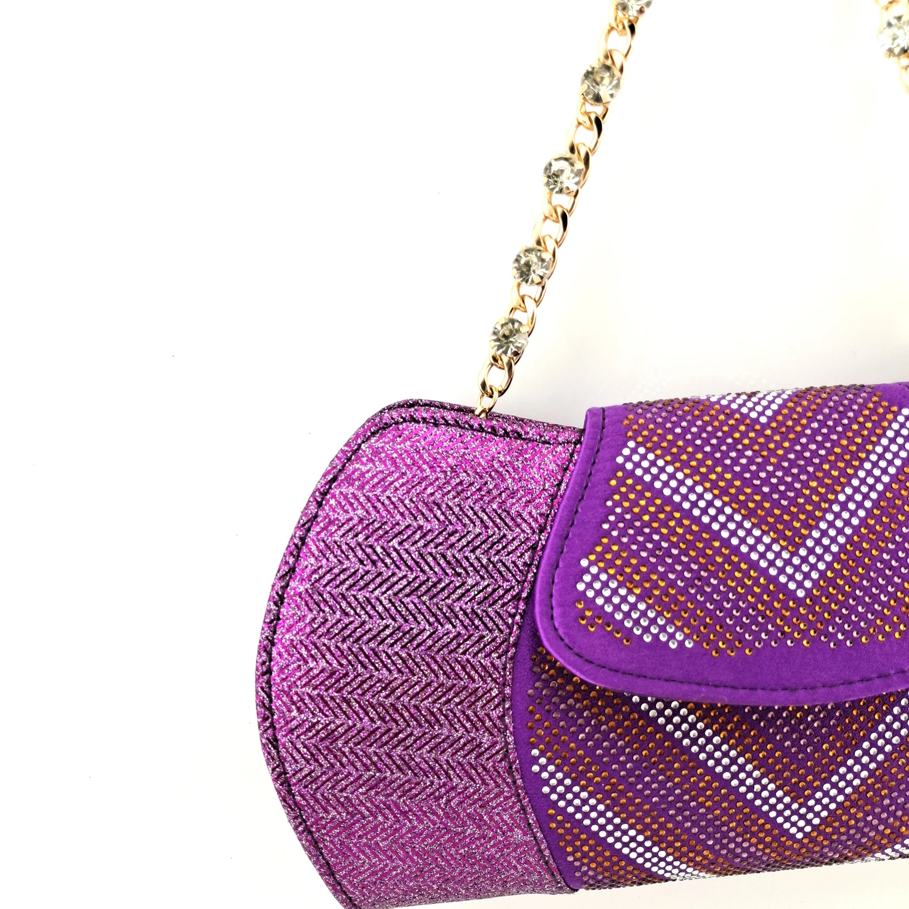 Фиолетовый цвет итальянский дизайн женская сумка на толстом каблуке комплект