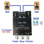 Плата усилителя TPA3116, Bluetooth 5,0, 50 Вт + 50 Вт, сабвуфер, аудио, цифровой усилитель мощности, тон басов, высокие частоты, Hi-Fi стерео, TPA3116D2 Aux