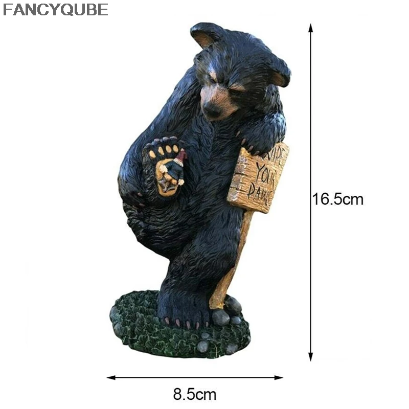 

Bear Sculptures Garden Gnome Statue Outdoor Stakes Dwarfs Figurine Ornaments Statue Sculpture
