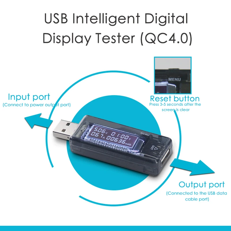 13 в 1 USB Тестер Цифровой вольтметр постоянного тока амперимметр напряжение