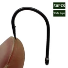 50 шт. рыболовные крючки колючие рыболовные крючки для снаряжения карпа, широкие крючки смешанного размера из высокоуглеродистой стали, набор крючков для карпа с одним отверстием