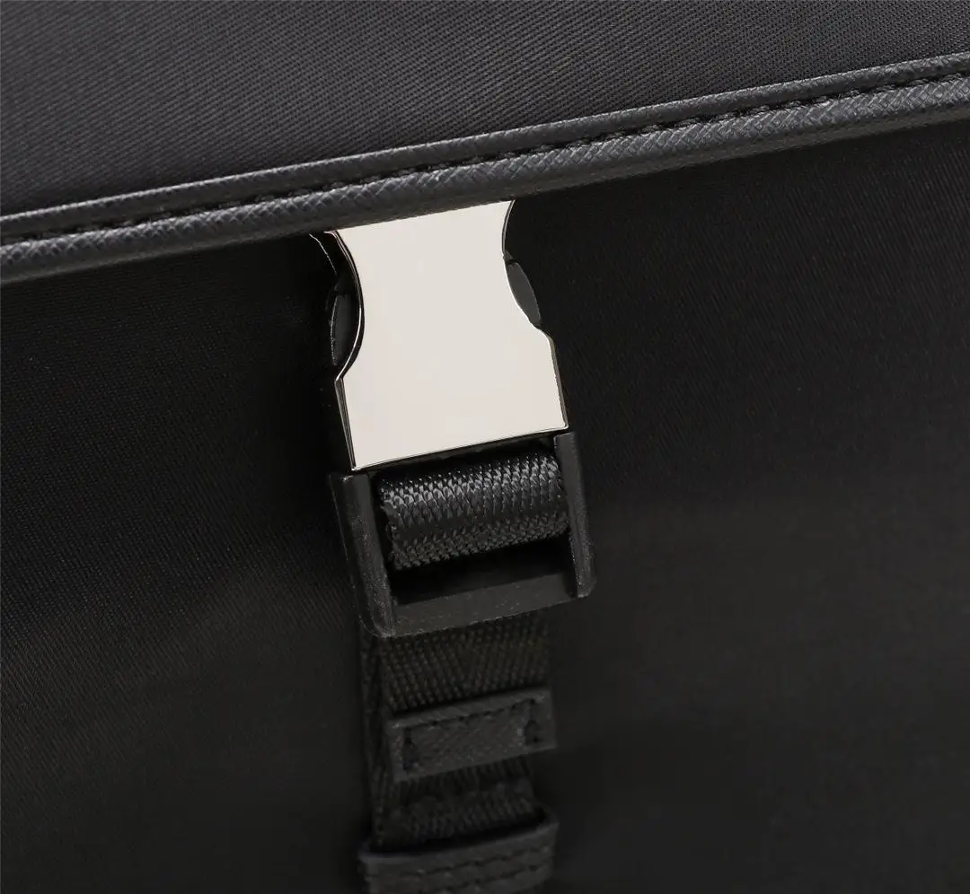

Unisex black nylon canvas waterproof messenger bag multifunctional portable fashion casual backpack