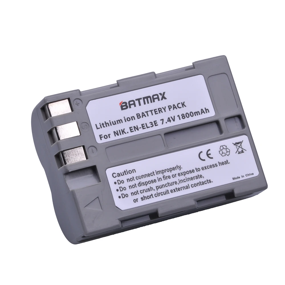 Аккумуляторы Batmax двойные батарейки для Nikon EN EL3e D90 D700 D300 D80 D70 D50 D200 D300s D100 D70s 2 шт.|battery