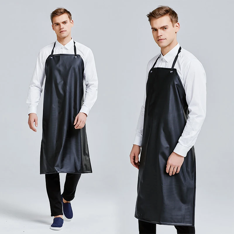 

Waterproof Oil-proof PVC Apron For Women Men Kitchen Housework Restaurant Butcher BBQ Chef Aprons Large Long Cooking Cleaning