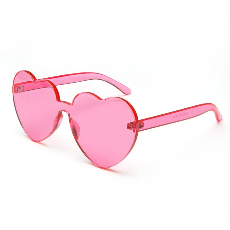 

Женские солнцезащитные очки без оправы, круглые солнцезащитные очки конфетных цветов в стиле ретро, в форме сердца, красные, розовые, желтые...
