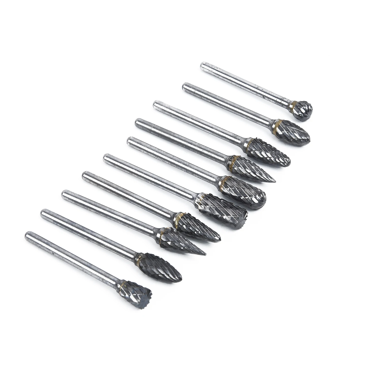 

10pcs Tungsten Carbide Cutter Rotary Burr CNC Engraving Bit Safe Reliable.
