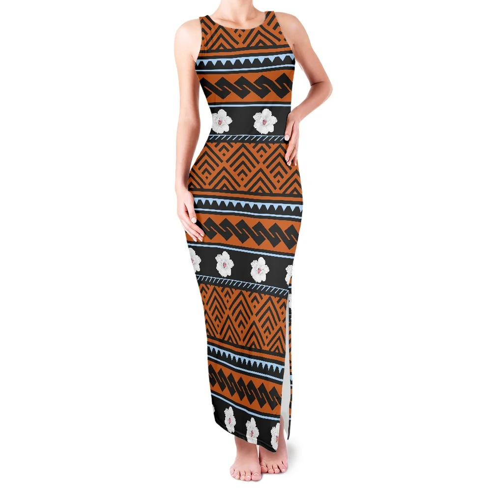 

Summer Party Sexy Lady O Neck Sleeveless Slim Fit Pencil Dress Sexy Women Off Shoulder Sling Long Dress Large Size Clothing