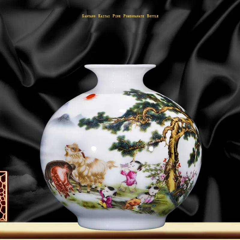 Высококачественные круглые фарфоровые вазы Цзиндэчжэнь с рисунком цветов