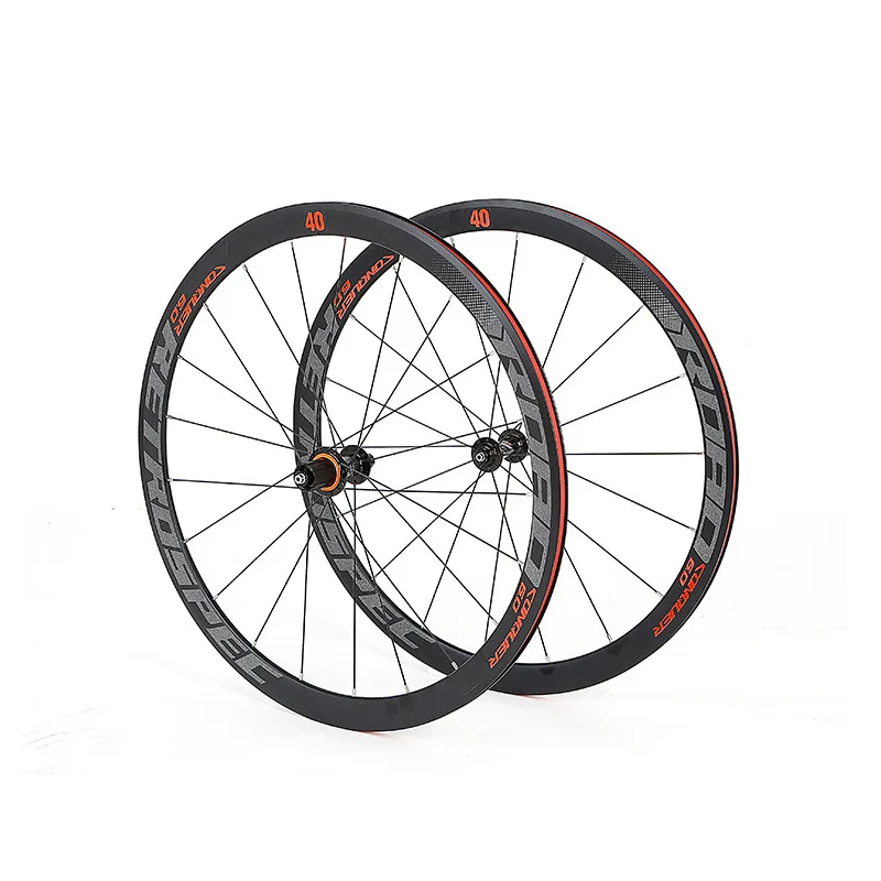 Online RS2.0 Rennrad 700C Laufradsatz Aluminium Legierung Versiegelt Lager Hub Rad Set Bunte Aufkleber 30/33/40mm Rim V Bremse Fahrrad Räder