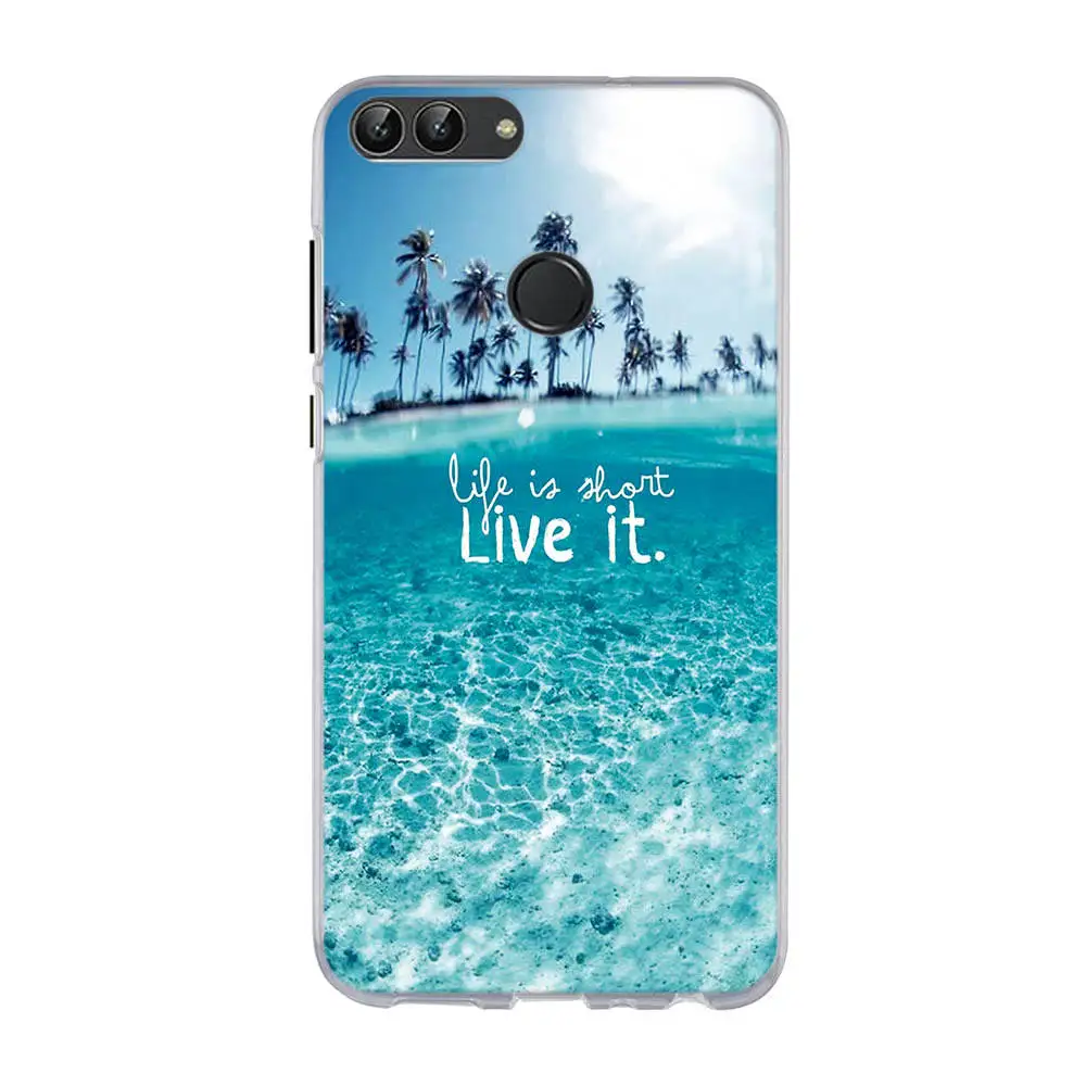 For Huawei P smart Psmart FIG-LX1 Case TPU Silicone Shell Smart FIG-LA1 Cover Cute Funda Enjoy 7S Capa | Мобильные телефоны и