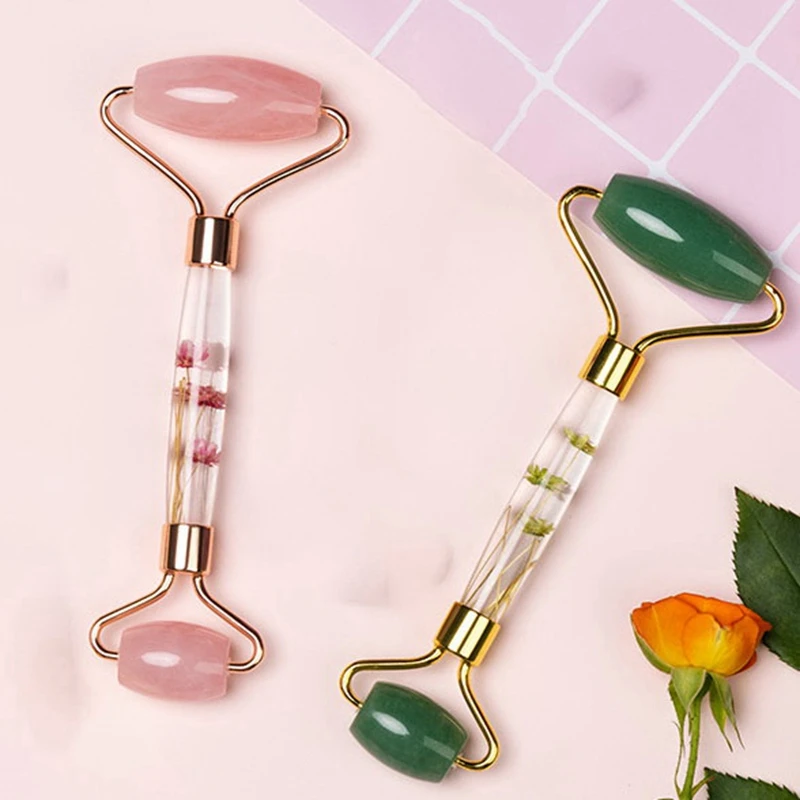 

Rose Quartz Natural Jade Face Roller Anti Aging Jade Stone Massager for Face & Eye Massage