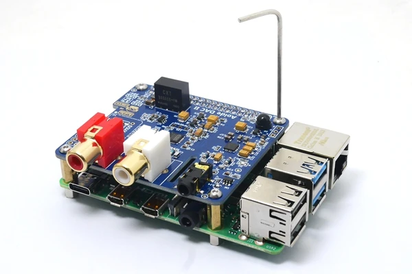 Aoide UGEEK DAC II Hifi звуковая карта+ алюминиевый корпус комплект | для Raspberry Pi 4B | ES9018K2M | 384 кГц/32-бит | с высоким уровнем Resolutio | поддержка DSD