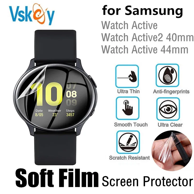 

10PCS Soft Screen Protector for Samsung Galaxy Watch Active 2 40mm / 44mm SmartWatch Protective Film (No Tempered glass)