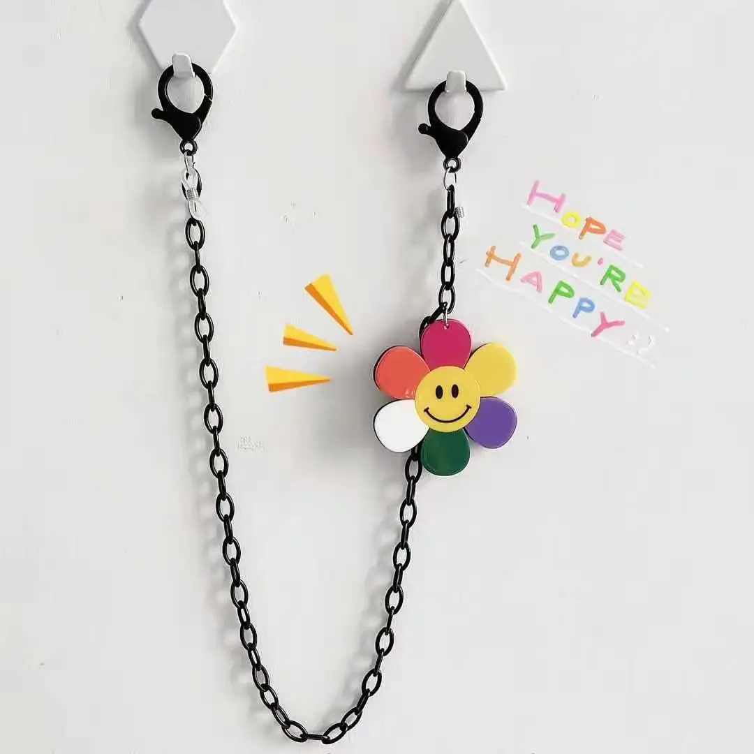 

New Japan and South Korea small fresh candy color sunflower lanyard mask chain glasses chain mask belt