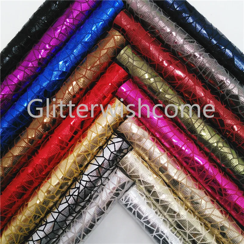 Винил Glitterwishcome размера A4 21 х29 см для бантов радужная металлическая искусственная